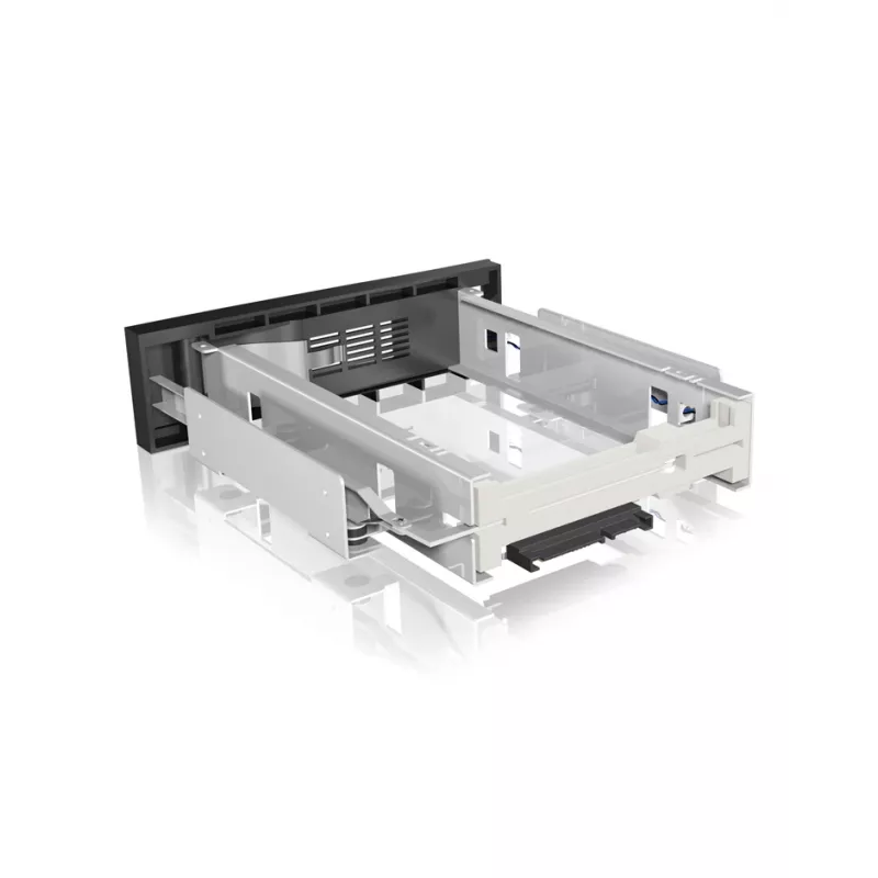 ICY BOX IB-168SK-B trayloze verwisselbare behuizing voor 3,5″ SATA-hdd in 5,25″-sleuf (13,3 cm), met slot, zwart