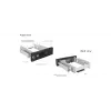 ICY BOX IB-168SK-B trayloze verwisselbare behuizing voor 3,5″ SATA-hdd in 5,25″-sleuf (13,3 cm), met slot, zwart