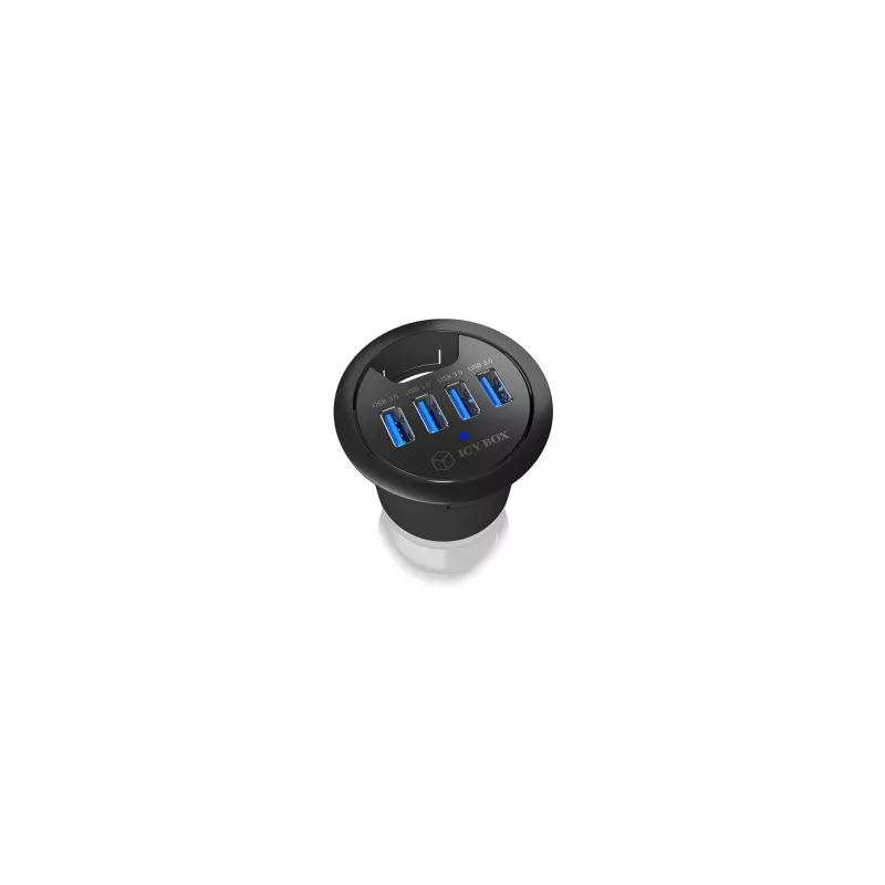 ICY BOX IB-HUB1403 USB 3.2 Gen 1 (3.1 Gen 1) Type-A 5000 Mbit/s zwart