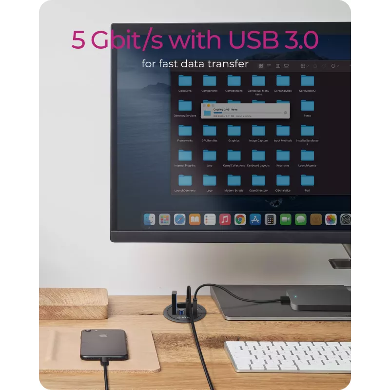 ICY BOX IB-HUB1403 USB 3.2 Gen 1 (3.1 Gen 1) Type-A 5000 Mbit/s zwart