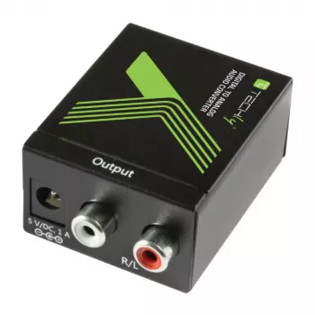 Techly audio-converter SPDIF digitaal naar analoog IDATA SPDIF-3
