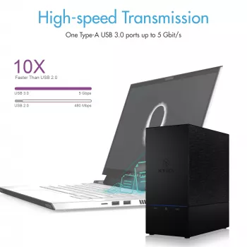 ICY BOX IB-RD3621U3 HDD/SSD-behuizing zwart 3,5 inch