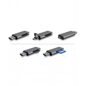 ICY BOX IB-CR200-C kaartlezer USB 2.0 zwart