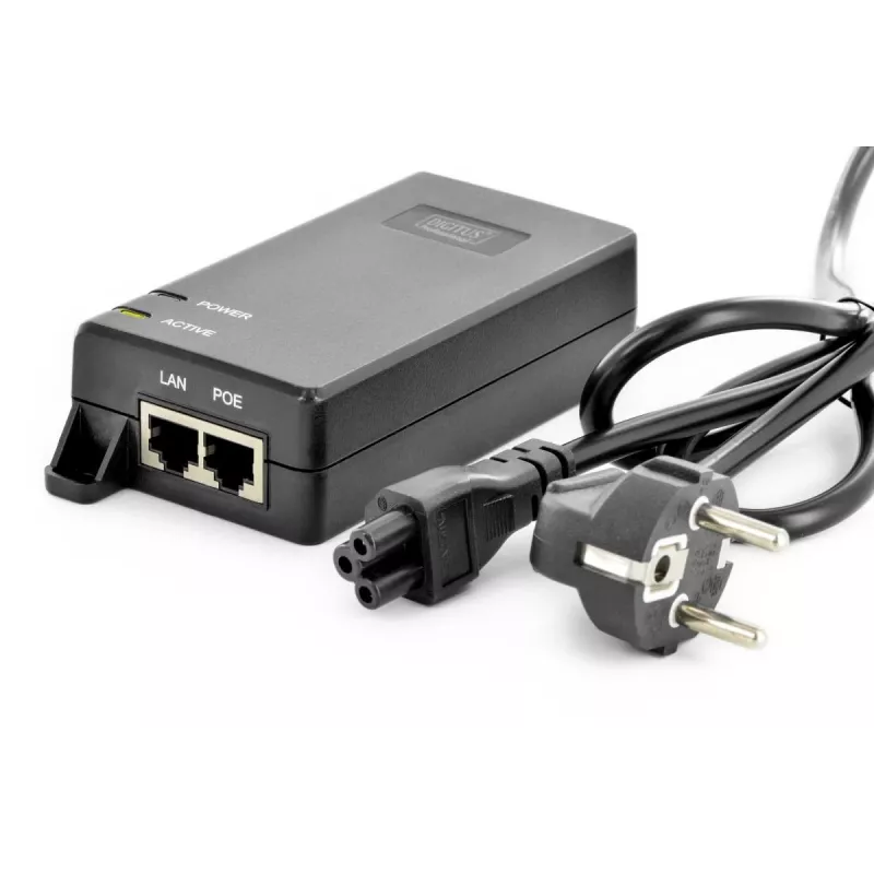 DIGITUS PoE+-injector, 802.3at 10/100/1000 Mbps uitgang max. 48V, 30W