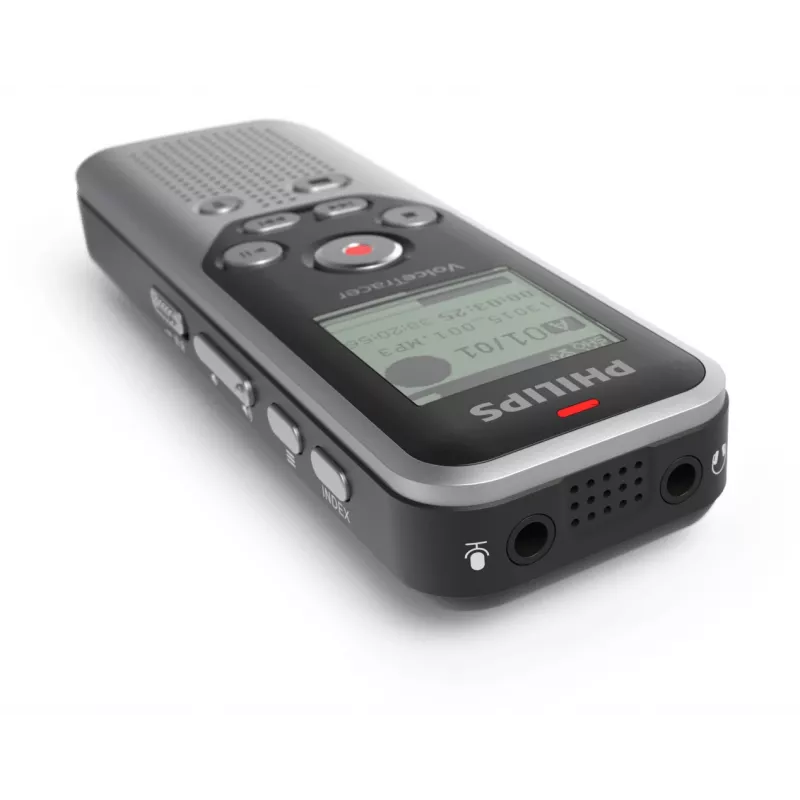 Philips DVT1250 dictafoon intern geheugen & flashkaart zwart, grijs