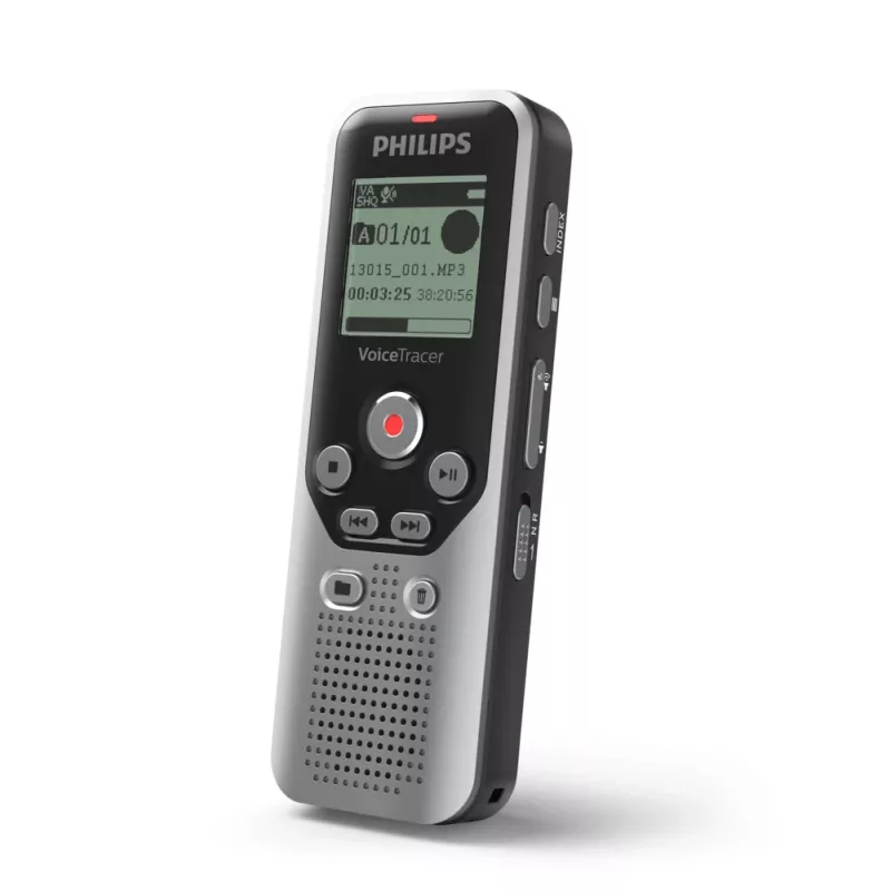 Philips DVT1250 dictafoon intern geheugen & flashkaart zwart, grijs