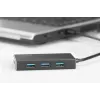 DIGITUS USB 3.0-hub, 4-voudig incl. 5V/2A voeding aluminium behuizing