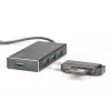 DIGITUS USB 3.0-hub, 4-voudig incl. 5V/2A voeding aluminium behuizing