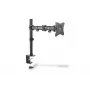 “DIGITUS” enkelvoudige monitor-tafelklemsteun, zwart, 45° draaibaar, 45° kantelbaar, 360° roteerbaar, 15 inch - 27 inch TFT, max. belasting 8 kg, VESA max. 100x100