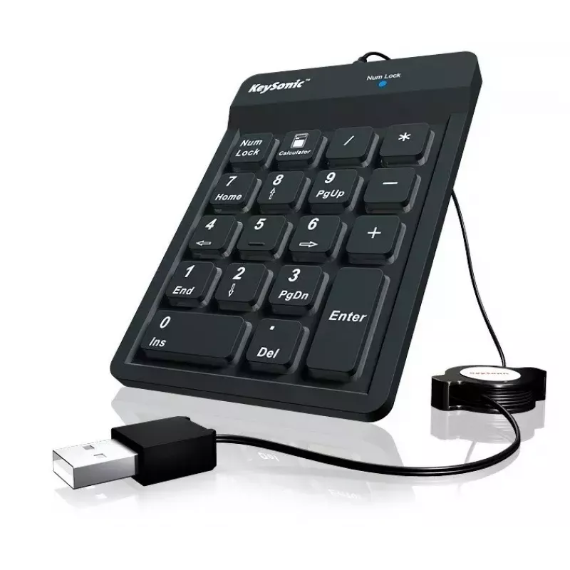 KeySonic ACK-118BK numeriek toetsenblok universeel USB zwart