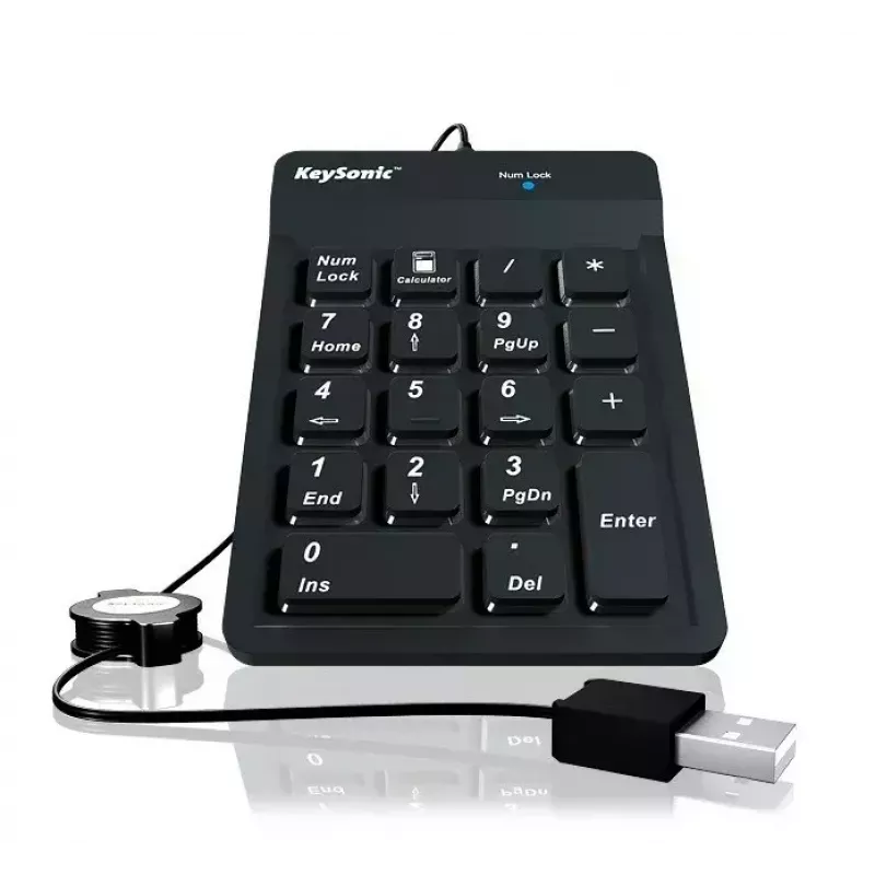 KeySonic ACK-118BK numeriek toetsenblok universeel USB zwart