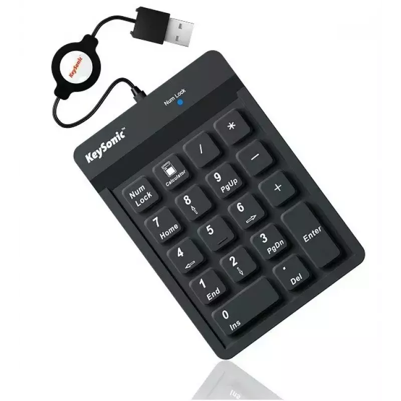 KeySonic ACK-118BK numeriek toetsenblok universeel USB zwart