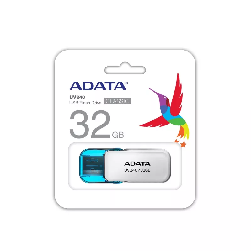 USB-flashstation ADATA UV240 32 GB USB Type-A 2.0, wit, kapvormfactor