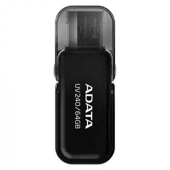 USB-stick ADATA USB Type-A 2.0 64 GB UV240, zwart, kapontwerp