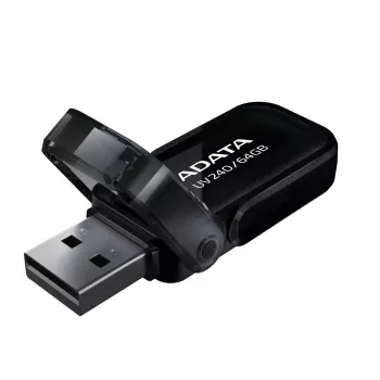 USB-stick ADATA USB Type-A 2.0 64 GB UV240, zwart, kapontwerp
