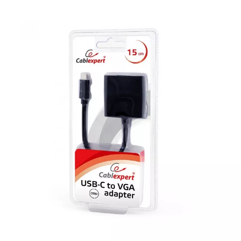 GEMBIRD USB-C naar VGA-adapter, zwart