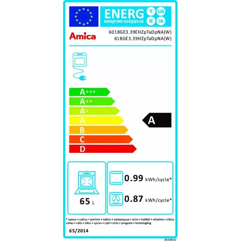 Vrijstaand fornuis Amica 618GE3.39HZpTaDpNA(W)