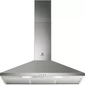 Wandafzuigkap Electrolux LFC319X, roestvrij staal, 898×(69–102)×450 mm, 420 m³/h, 3 standen, metaalfilter
