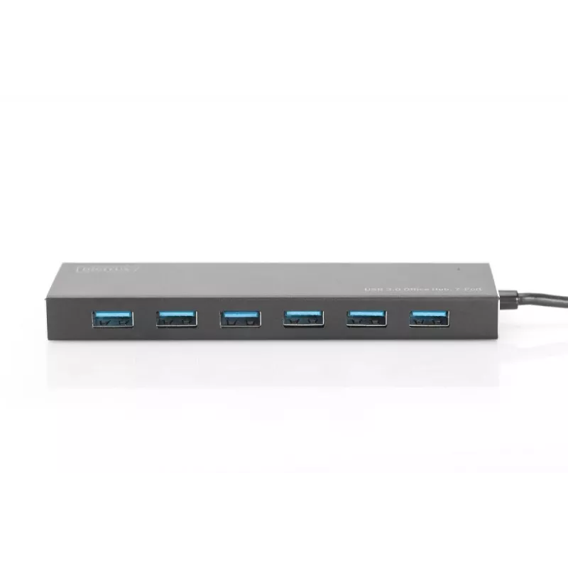 DIGITUS USB 3.0-hub, 7-poorts incl. 5V/3,5A voeding, aluminium behuizing