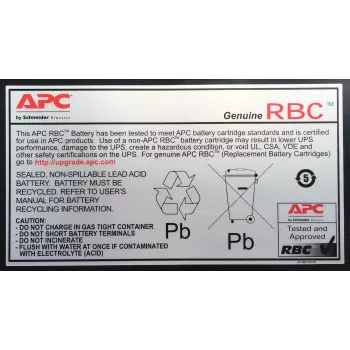 APC originele batterijvervangcassette RBC32 (OEM), lood-accu (VRLA), 5,33 kg, 149 x 64 x 197 mm, 0 – 40 °C, 0 – 95 %