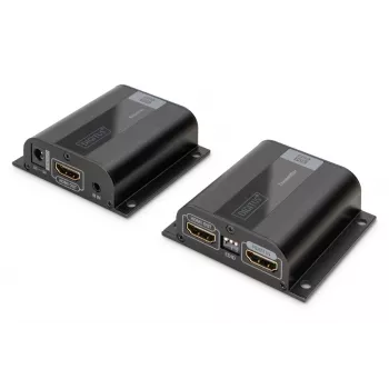 DIGITUS HDMI-extenderset, 50 m via netwerkkabel (CAT6/6a/7), EDID, 1x HDMI loop-out, FHD 1080p