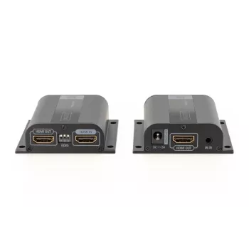 DIGITUS HDMI-extenderset, 50 m via netwerkkabel (CAT6/6a/7), EDID, 1x HDMI loop-out, FHD 1080p