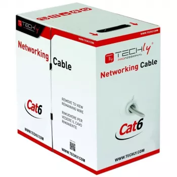 Techly ITP9-FLU-0305 netwerkkabel grijs 305 m Cat6 U/UTP (UTP)