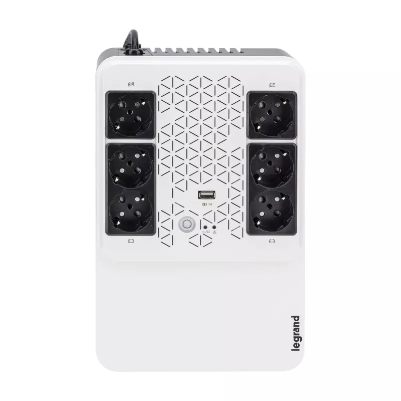 Legrand Keor Multiplug 800 AVR 310084 line-interactieve UPS, 800 VA / 480 W, 6 FR-stopcontacten (4+2), USB, RJ-45