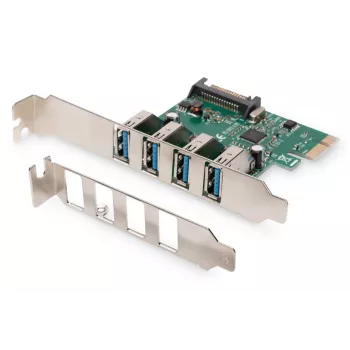 DIGITUS USB 3.0, 4 poorts, PCI-Express-uitbreidingskaart 4 poorten A/F extern, VL805 chipset