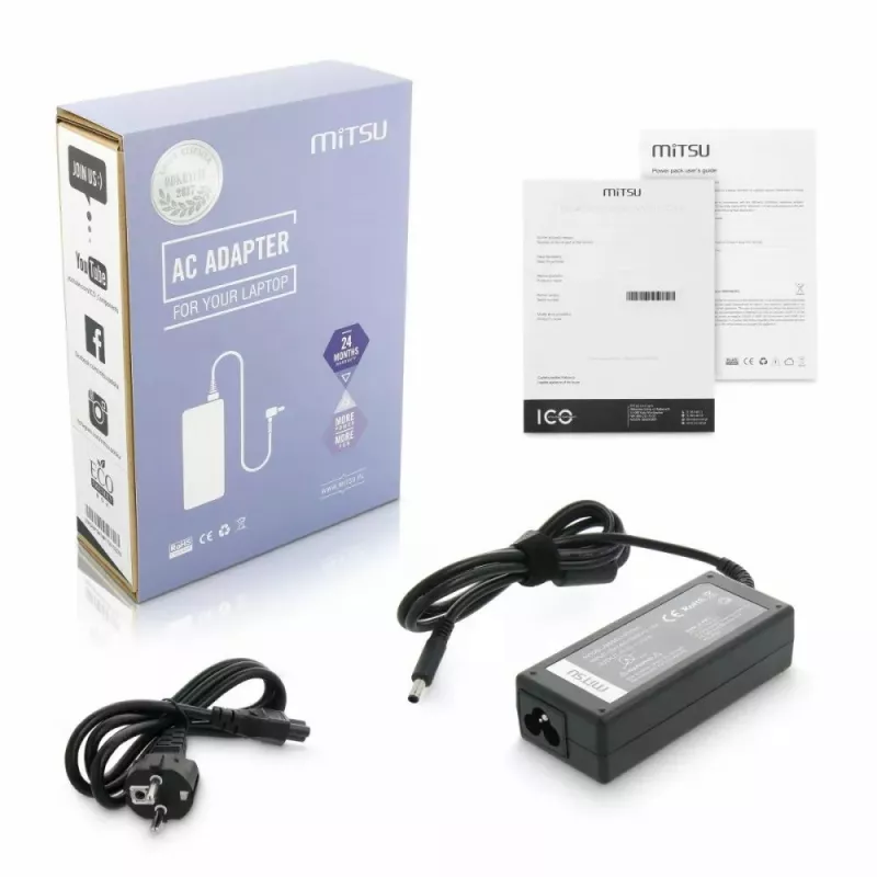 MITSU voeding 5ZM018 19,5V 3,34A met 4,5×3,0 mm stekker voor Dell