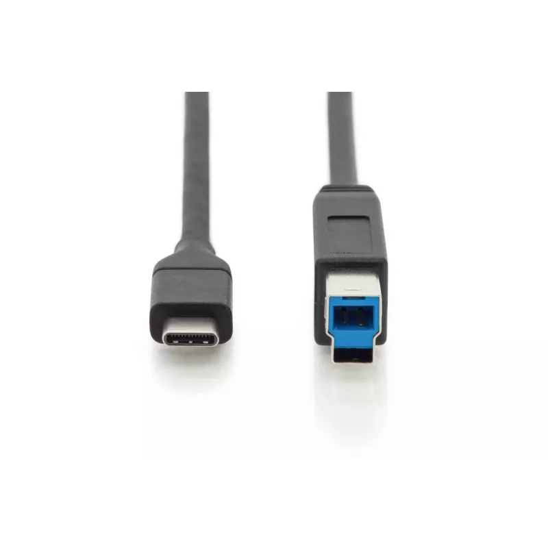 DIGITUS ASSMANN USB Type-C verbindingskabel, type C naar B M/M, 2m 3A, 5GB versie zwart