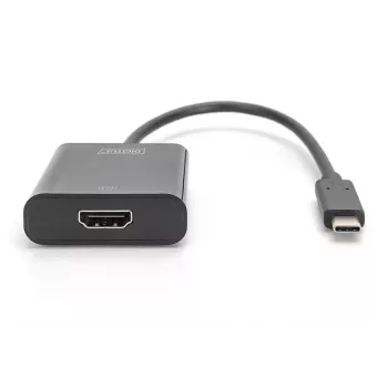 DIGITUS USB Type-C naar HDMI adapter, 4K/30Hz kabellengte: 20cm zwart