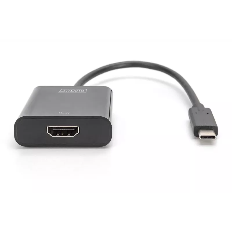 DIGITUS USB-C-naar-HDMI-adapter, 4K, 0,15 m, zwart