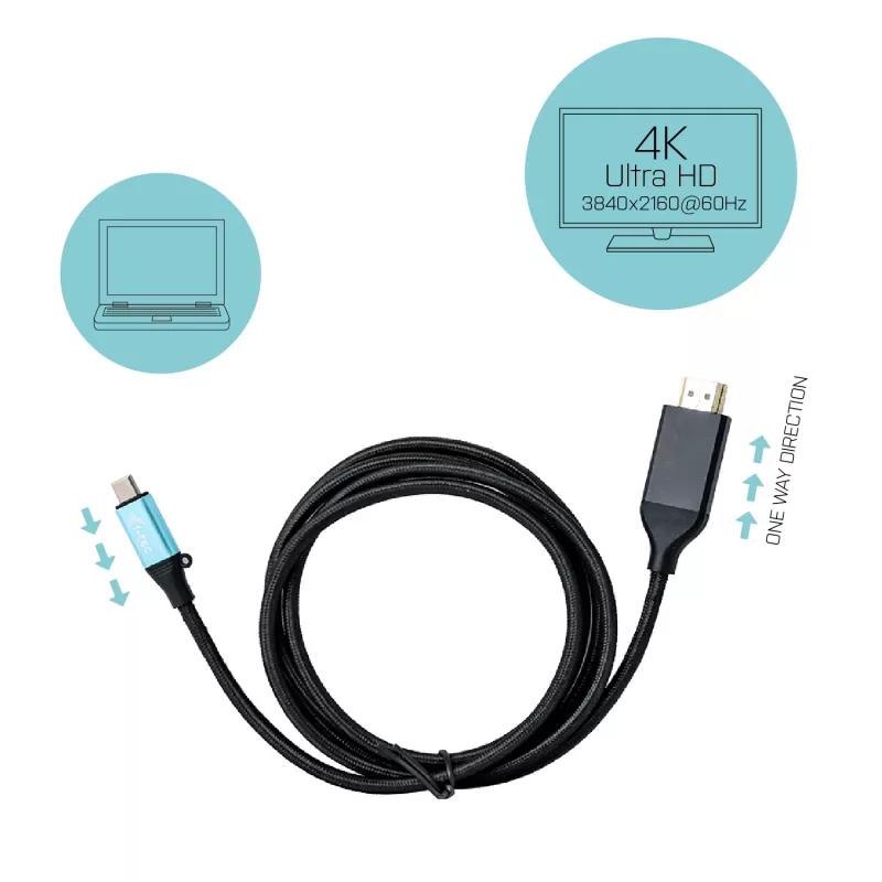 i-tec USB-C HDMI kabeladapter 4K / 60 Hz 150 cm