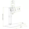 Techly ICA-LCD 260 monitorbeugel / standaard 68,6 cm (27 inch) bureau wit