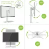 Techly ICA-LCD 260 monitorbeugel / standaard 68,6 cm (27 inch) bureau wit