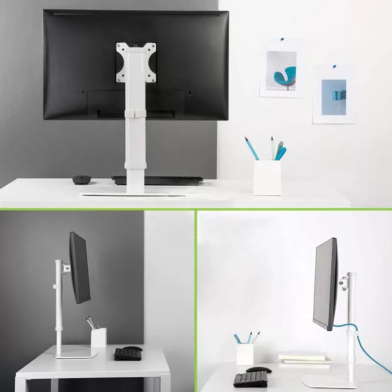 Techly ICA-LCD 260 monitorbeugel / standaard 68,6 cm (27 inch) bureau wit