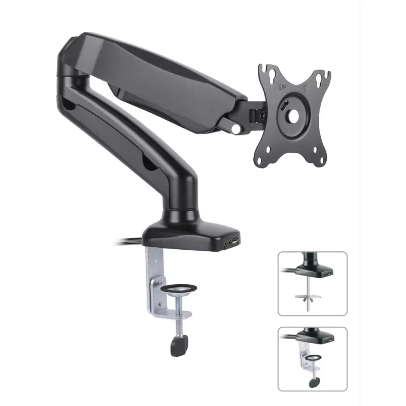 Techly ICA-LCD 514 monitorbeugel / voet 68,6 cm (27 inch) tafel zwart