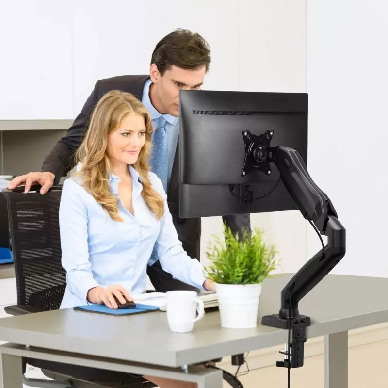 Techly ICA-LCD 514 monitorbeugel / voet 68,6 cm (27 inch) tafel zwart