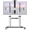Techly ICA-TR24 mobiele tv-standaard, 60-100 inch, 100 kg, met planken