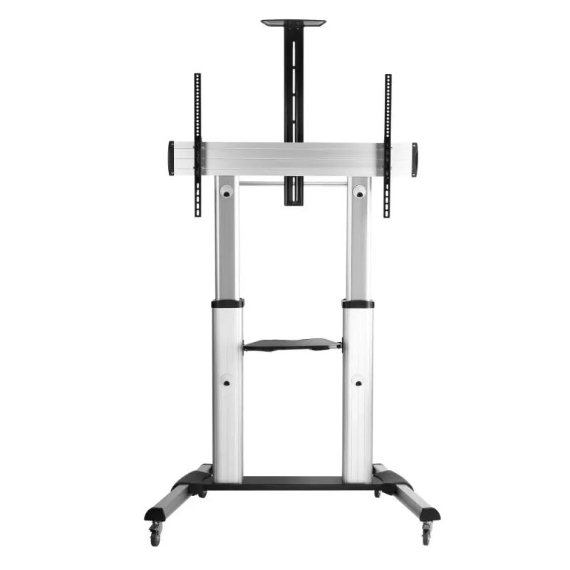 Techly ICA-TR24 mobiele tv-standaard, 60-100 inch, 100 kg, met planken