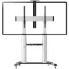 Techly ICA-TR24 mobiele tv-standaard, 60-100 inch, 100 kg, met planken