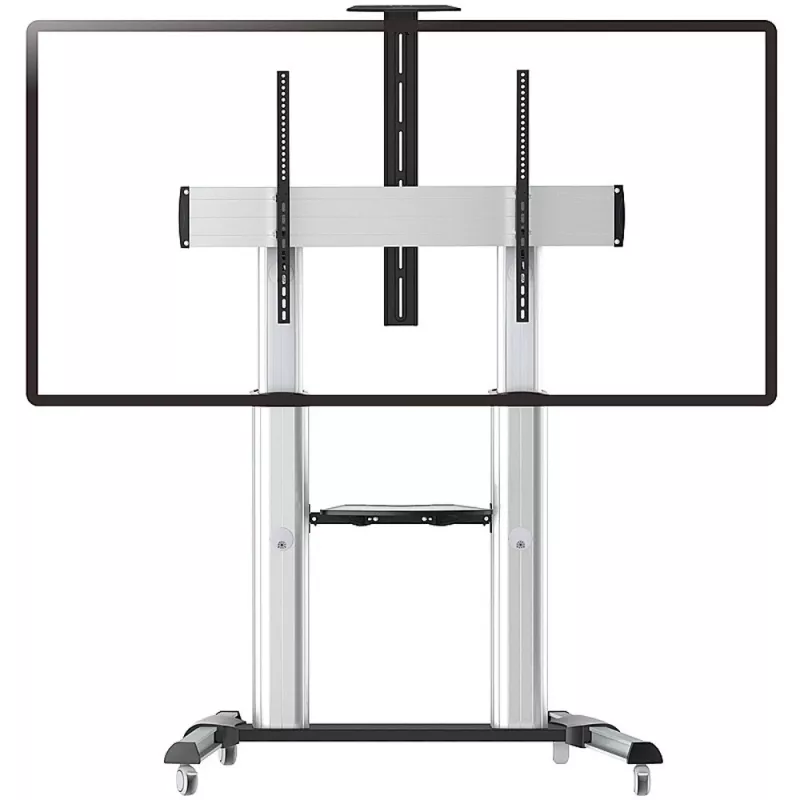 Techly ICA-TR24 mobiele tv-standaard, 60-100 inch, 100 kg, met planken