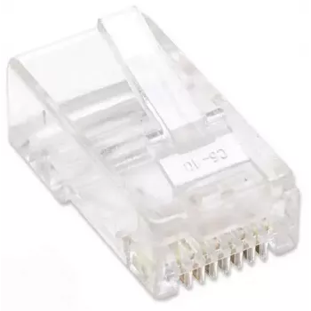 Intellinet RJ45 modulaire stekker, Cat5e, UTP, 3-tandig, voor massieve draad, 15 µ vergulde contacten, 100-pack