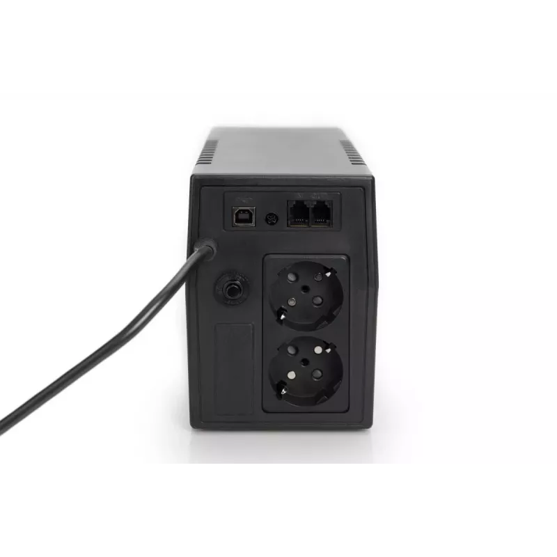 DIGITUS line-interactieve UPS 600 VA/360W 12V/7Ah x1 2x CEE7/7 AVR LED DP