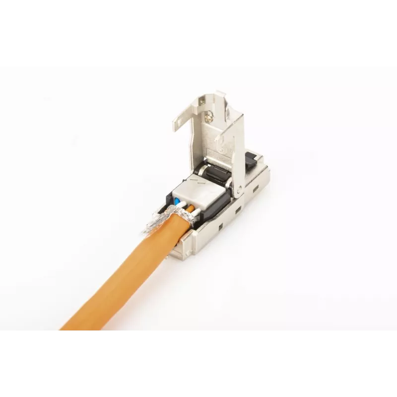 DIGITUS CAT6a veldconfectoneerbare stekker - STP, stofkap, knikbescherming
