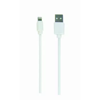 GEMBIRD USB-naar-8-pin laad- en datakabel, 1 m – wit