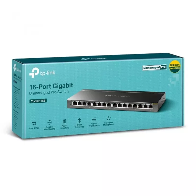 Unmanaged switch TP-Link TL-SG116E 16-poorts Gigabit