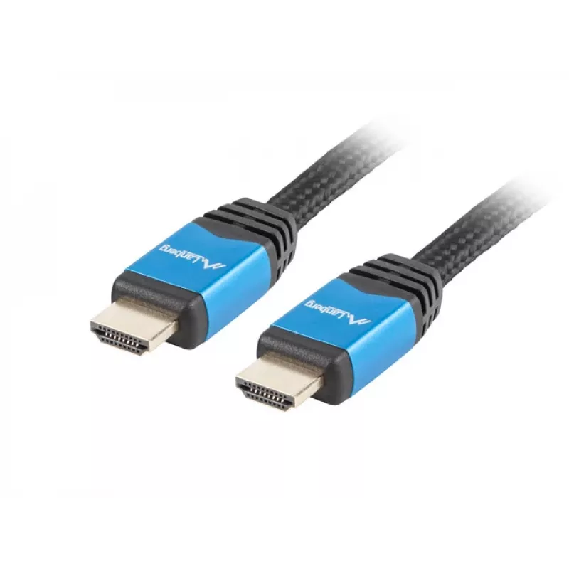 Lanberg CA-HDMI-20CU-0018-BL Premium HDMI-kabel M/M, HDMI 2.0, 1,8 m, 4K, met Ethernet, zwart
