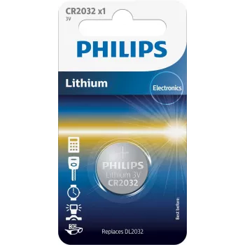Philips Minicells-batterij CR2032/01B, wegwerpbatterij, CR2032, lithium, 3 V, 1 st., 10 jaar